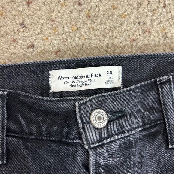 Abercrombie & Fitch 70s Vintage Flare Jeans Ultra High Rise Size 2 Women's - Picture 4 of 4